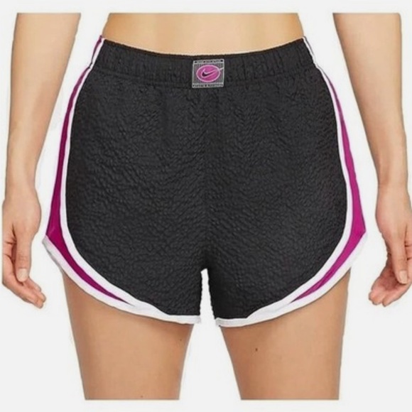 Nike Women's Tempo Dri-Fit Black and Pink Shorts - Picture 1 of 5